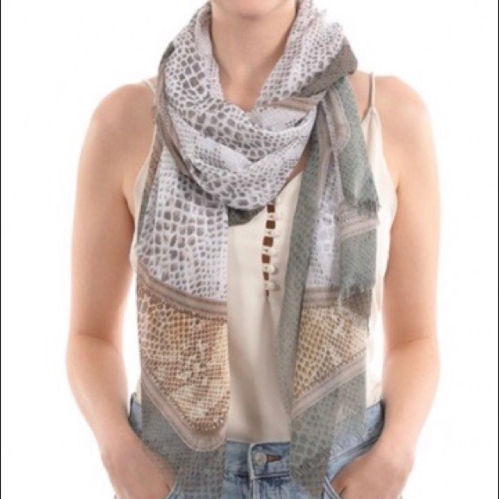 Snakeskin Print Scarf